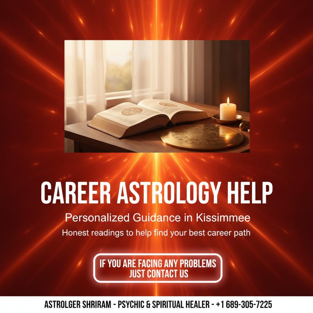 career astrology guidance tools with candle and charts in Kissimmee office
