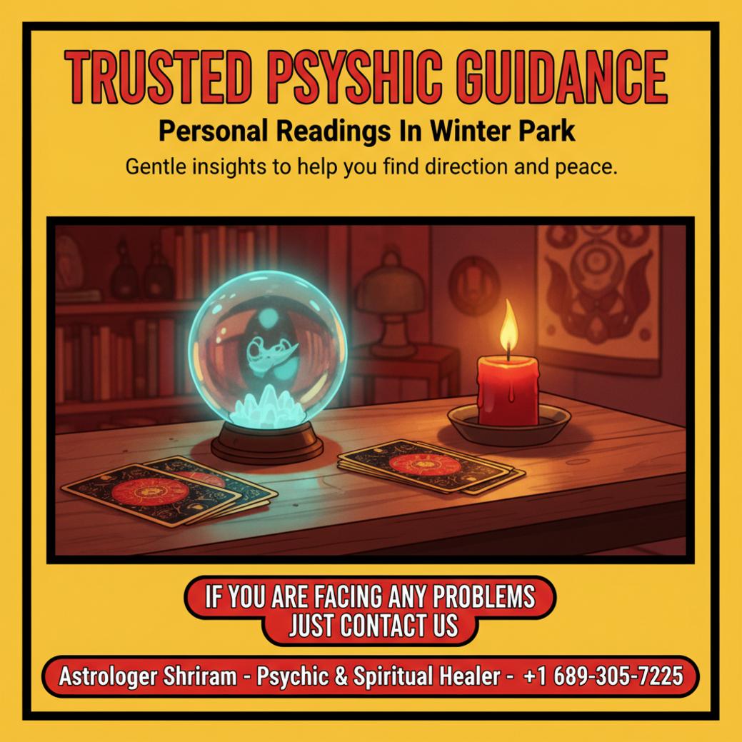 How a Psychic in Winter Park Can Provide Clarity and Calm Crystal ball and tarot cards on desk for psychic in Winter Park reading