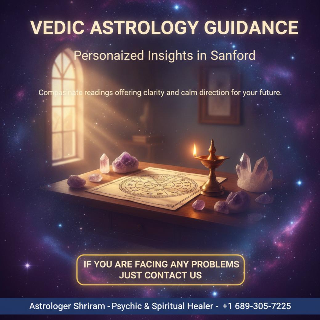 How a Vedic Astrologer in Sanford Can Guide Your Path Vedic astrologer birth chart reading setup in Sanford, FL room