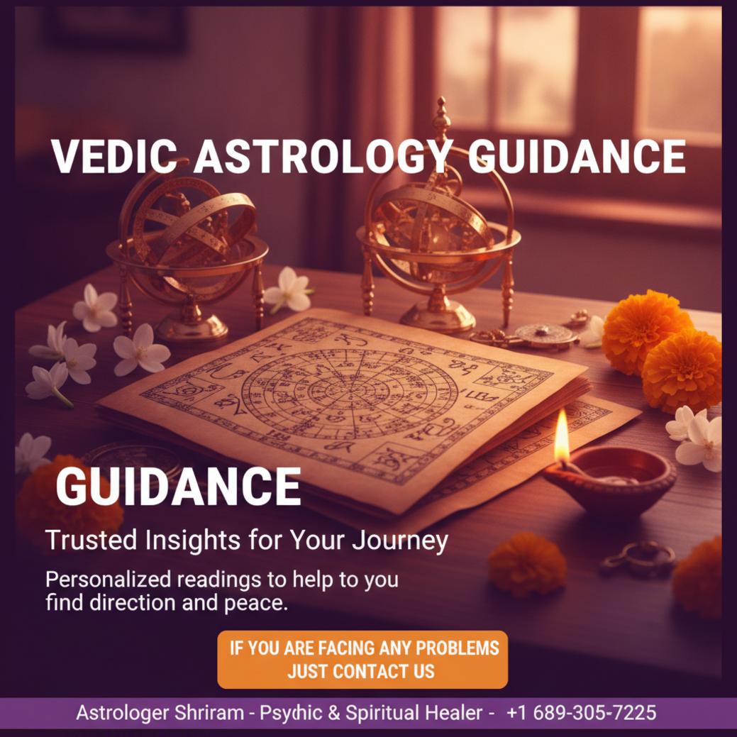 Seeking Vedic Astrology in Clermont? Find Clarity Here vedic astrology tools and ancient manuscript on wooden desk in clermont fl