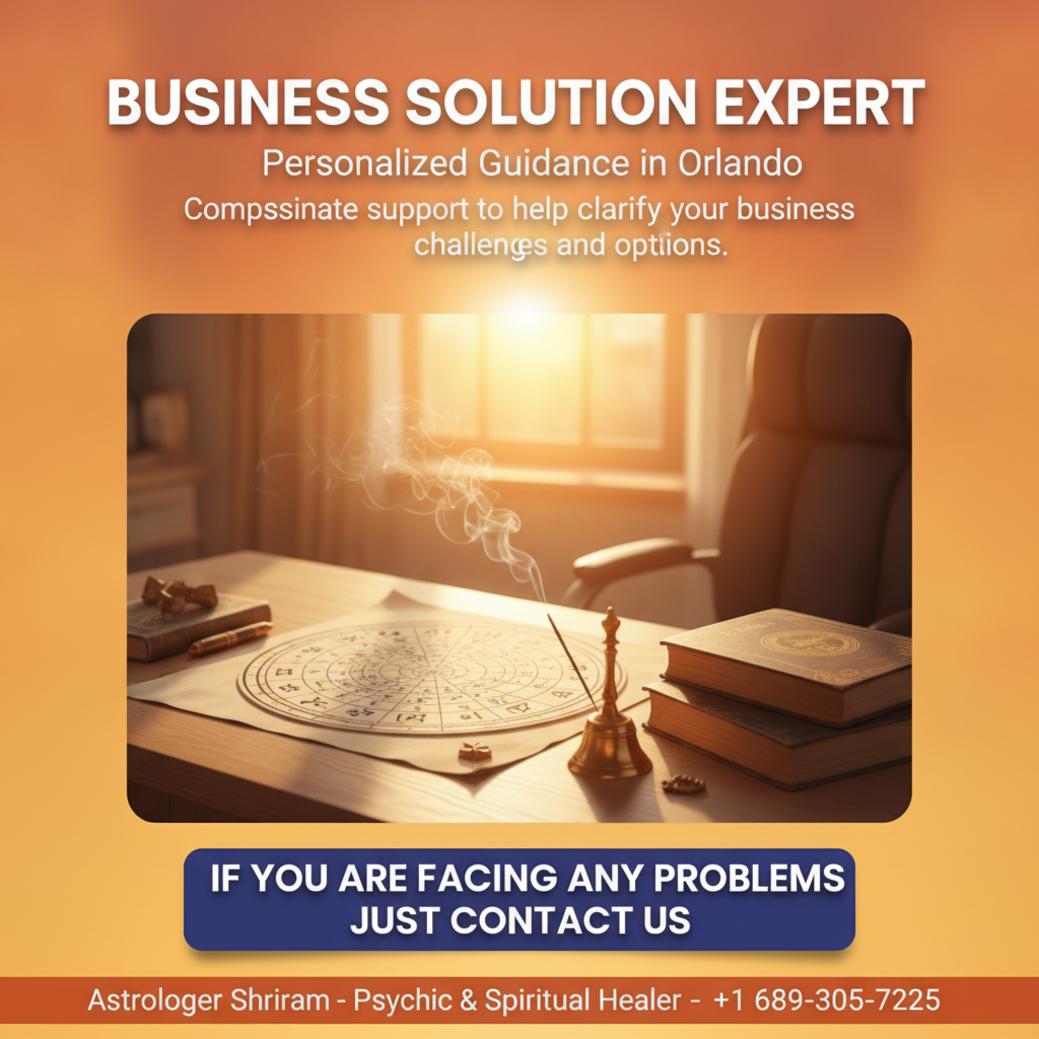 peaceful office with business problem solution items in Orlando astrology practice