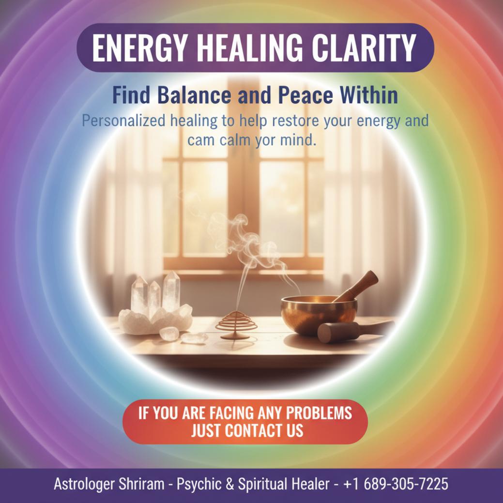 Calm room for energy healing in Celebration FL with spiritual objects