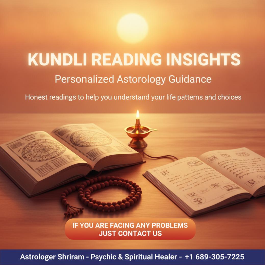 How Kundli Reading in Davenport Can Bring Clarity to Your Life Kundli reading with birth chart and lamp in calm Davenport setting