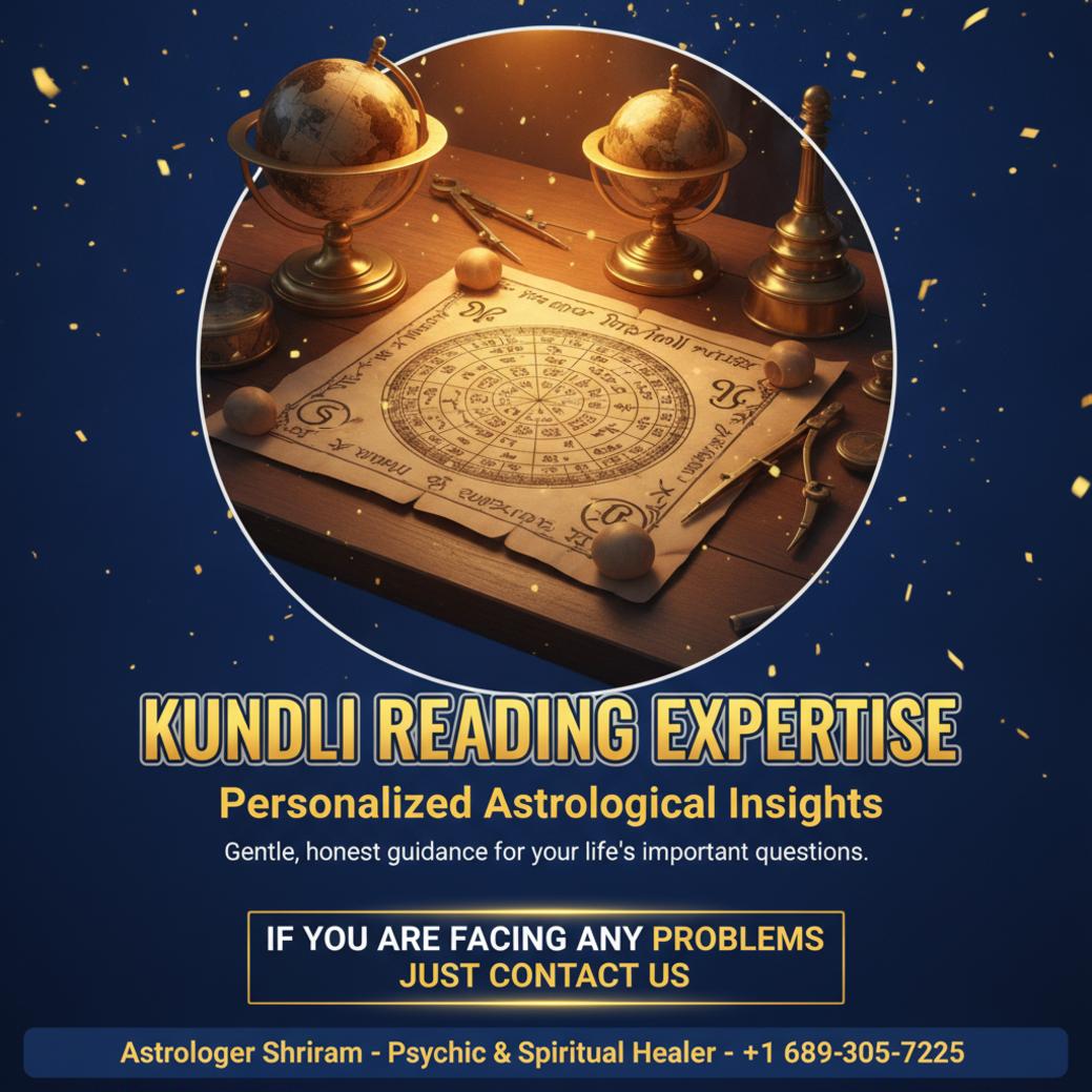 How Kundli Reading in Orlando Can Provide Life Clarity Kundli reading birth chart with astrological tools in Orlando setting