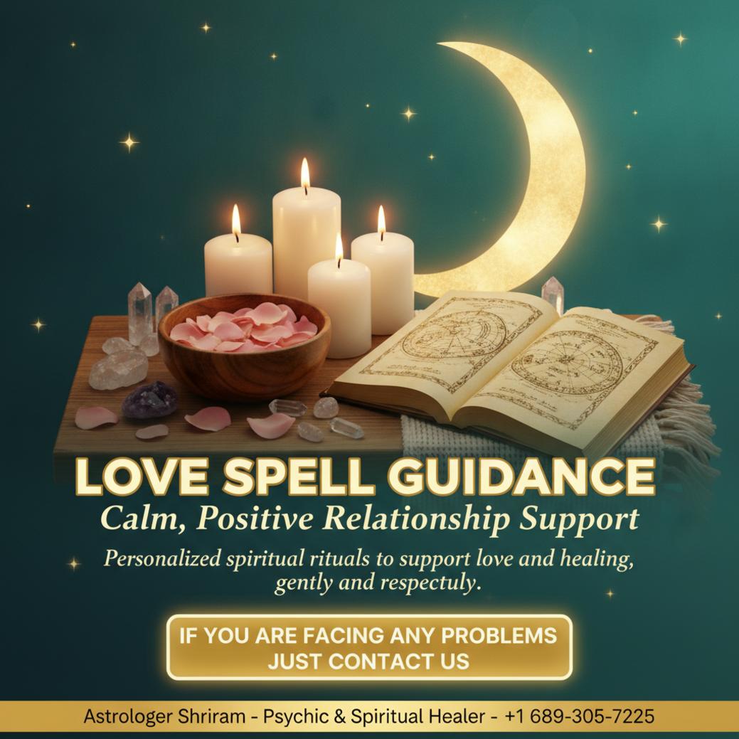 How Love Spell Guidance Works — A Windermere Astrologer Explains Love spell guidance spiritual altar with candles and astrology book in Windermere