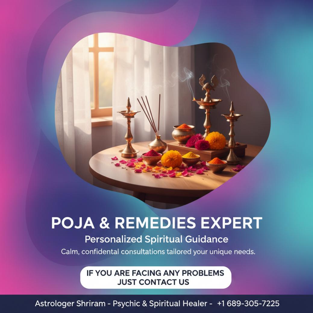 Trusted Pandit for Pooja and Remedies in Winter Park, FL Pandit performing pooja setup with sacred items in Winter Park, FL