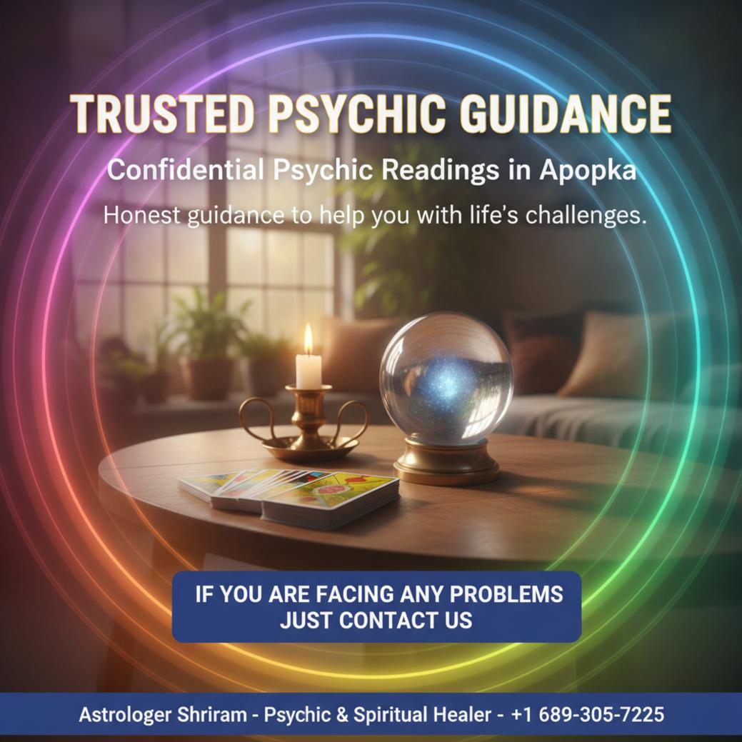 How a Psychic in Apopka Can Help You Find Clarity Psychic reading tools with tarot and crystal ball in Apopka setting