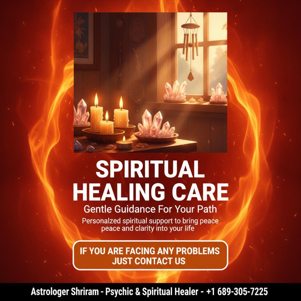 Spiritual healer session setup with candles and crystals in Windermere