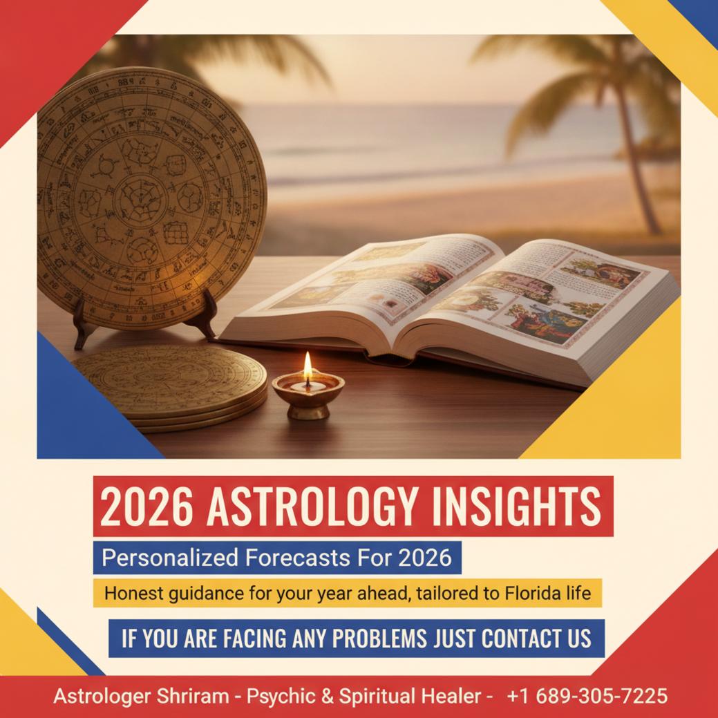 What 2026 Astrology Predictions Mean for You in Florida 2026 astrology predictions with Vedic charts on desk in Florida