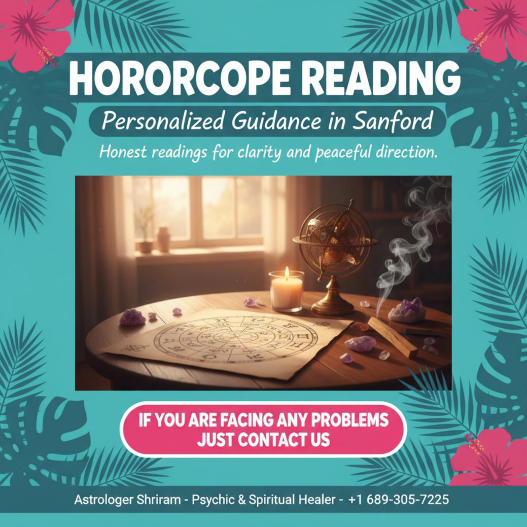 How Horoscope Reading Helps You in Sanford, FL Horoscope reading setup with birth chart and candle in Sanford, FL