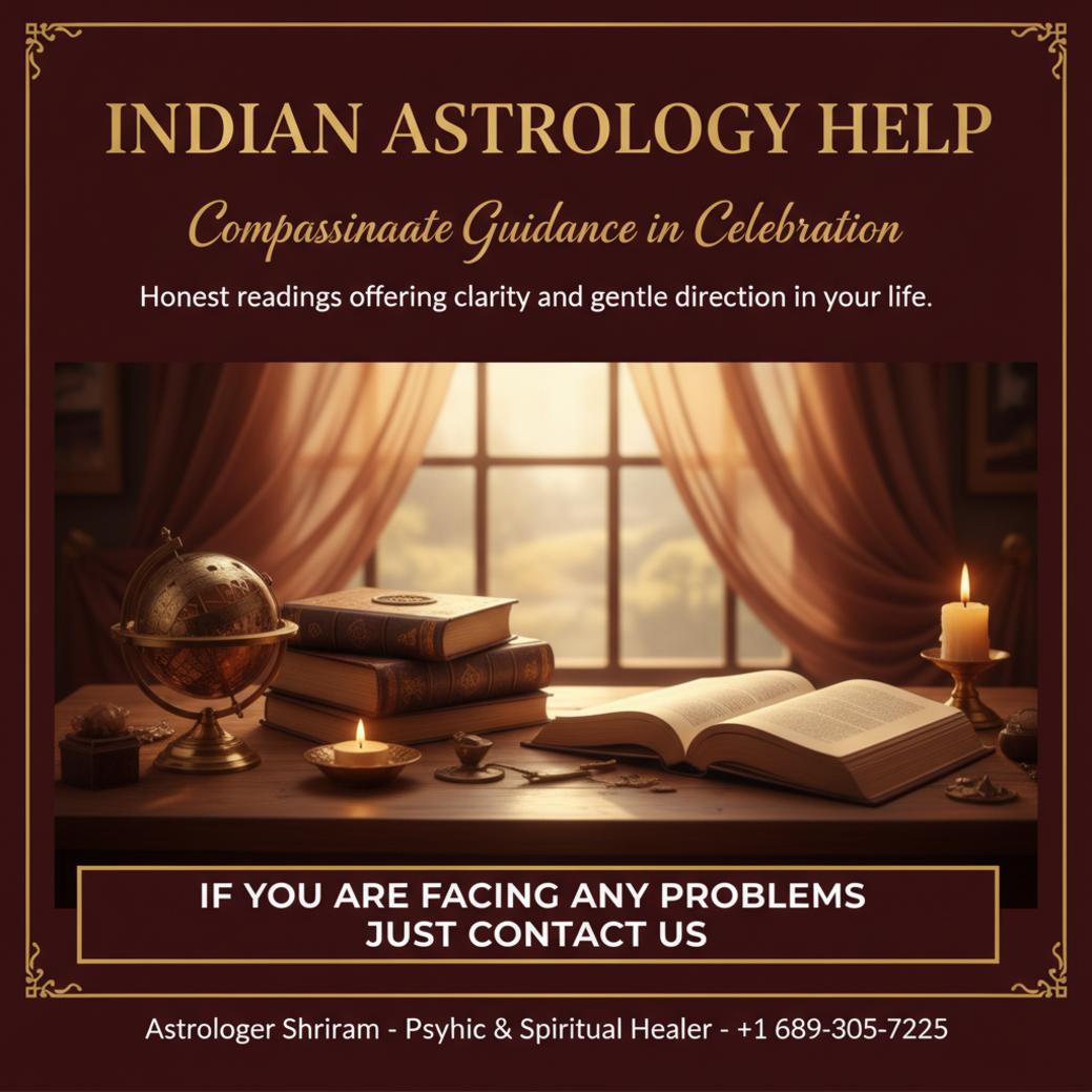 How an Indian Astrologer in Celebration Can Guide You Calmly Indian astrologer tools and books in calm Celebration, FL setting