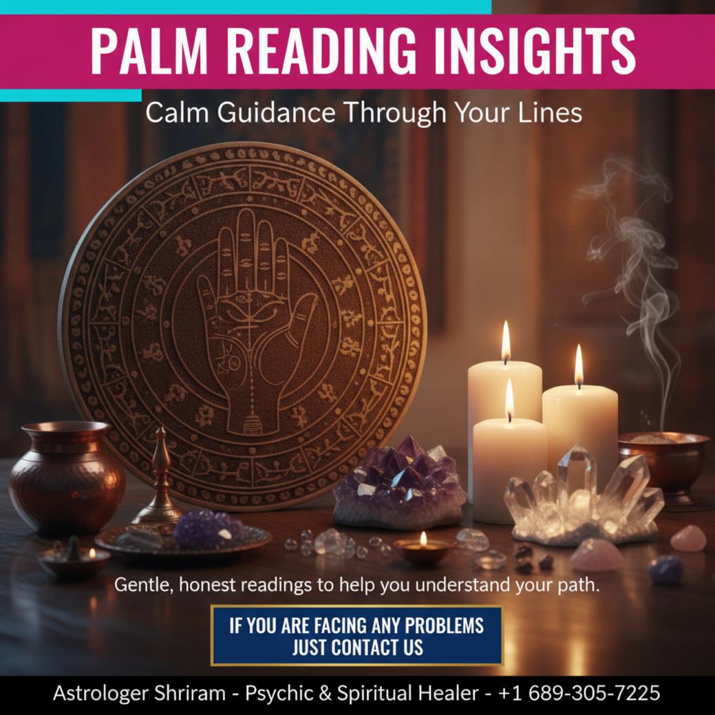 How Palm Reading in Orlando Brings Clarity to Your Life peaceful palm reading setup with spiritual items in Orlando