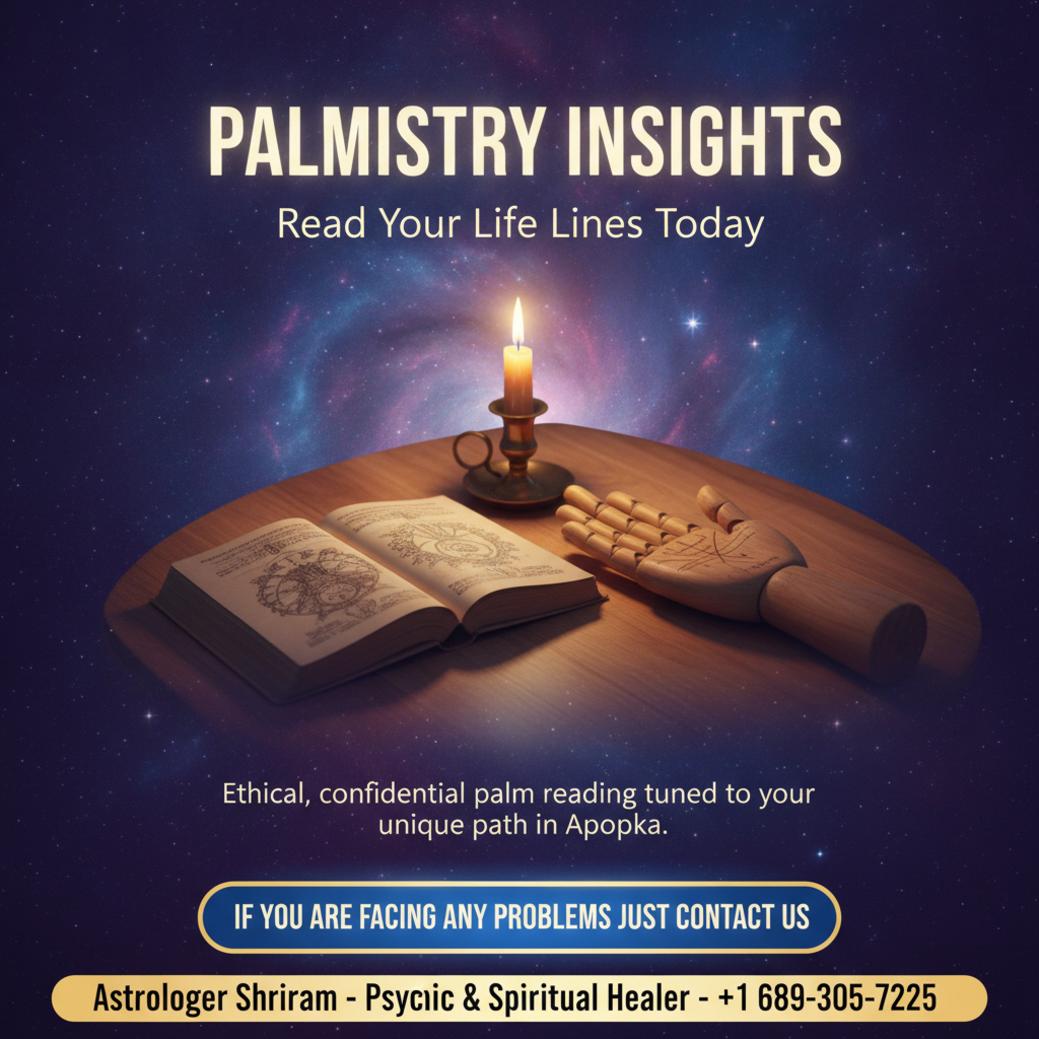 How Palmistry in Apopka Can Guide Your Path Palmistry open book and wooden model on a table in Apopka FL