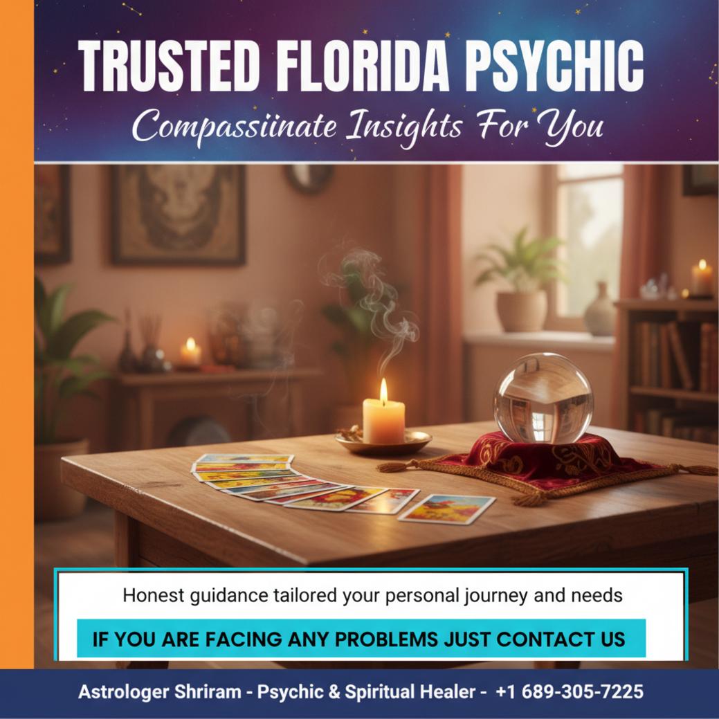 How a Psychic in Florida Can Help You Find Clarity psychic reading setting with cards and crystals Florida session