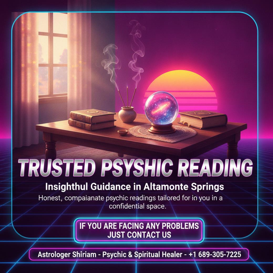 How Psychic Reading in Altamonte Springs Can Bring Clarity peaceful psychic reading setup with crystal ball and astrology books in Altamonte Springs