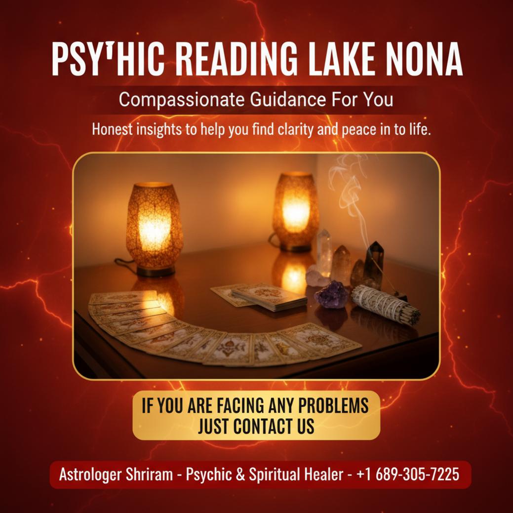 Finding Peace Through Psychic Reading in Lake Nona, FL Psychic reading session setup with tarot cards in Lake Nona, FL