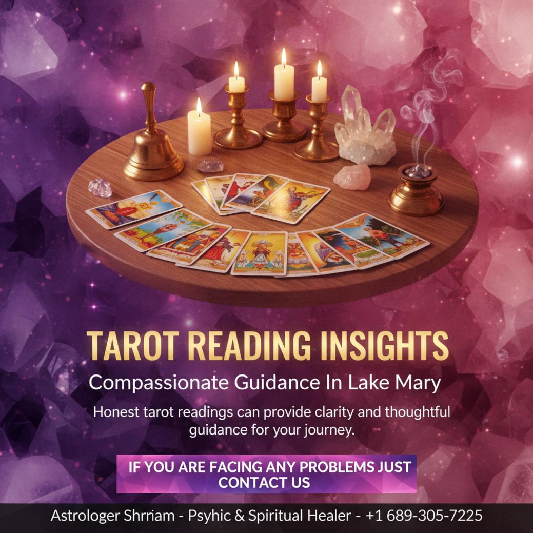 How Tarot Reading Helps You Find Clarity in Lake Mary, FL Calm tarot reading setup with cards in Lake Mary, FL