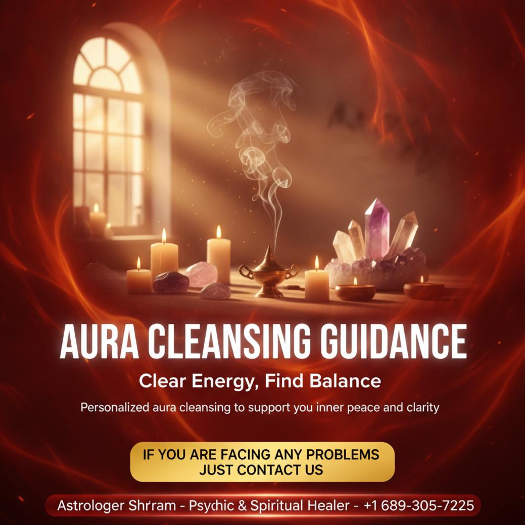 aura cleansing setup with candles and crystals in Clermont FL peaceful room