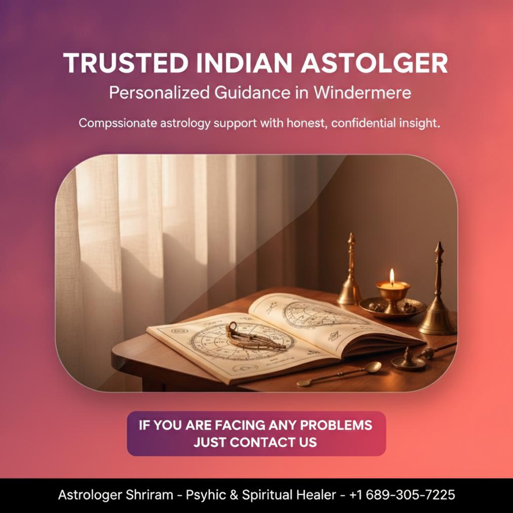 Best Indian astrologer chart reading in Windermere FL room setting