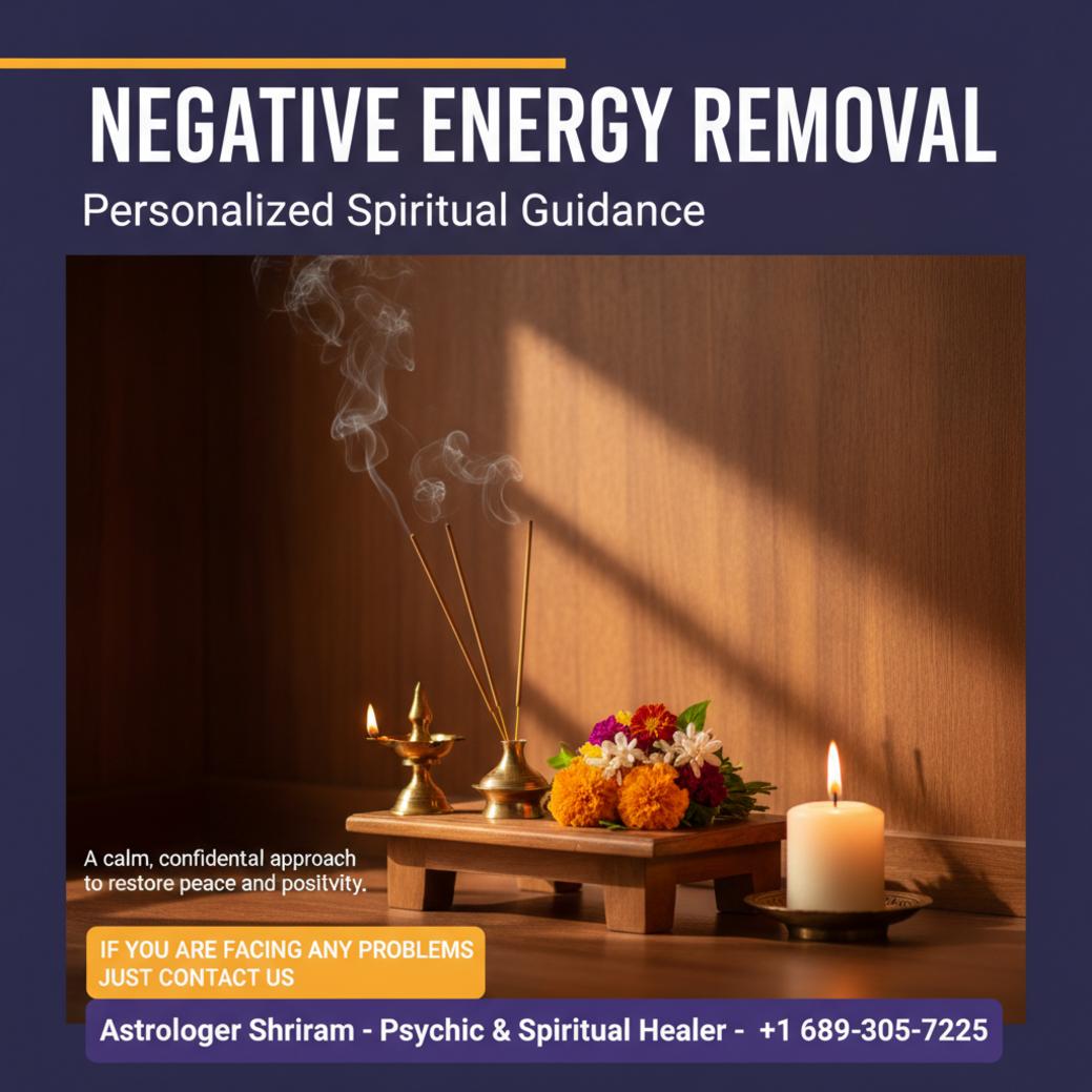 Spiritual room setup for negative energy removal in Hunters Creek FL