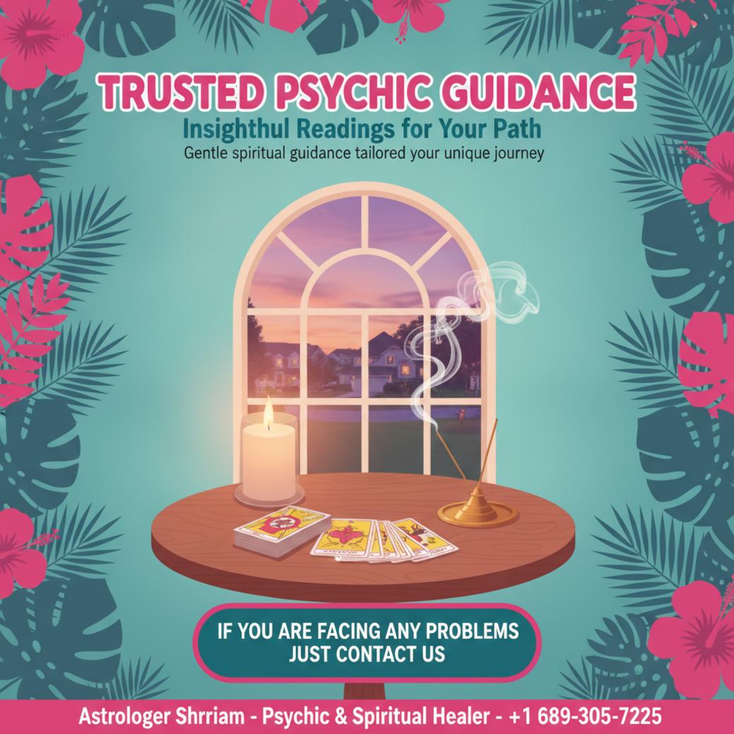 How a Psychic in Davenport Can Bring Clarity to Your Life Psychic reading setup with tarot cards and candle in Davenport, FL