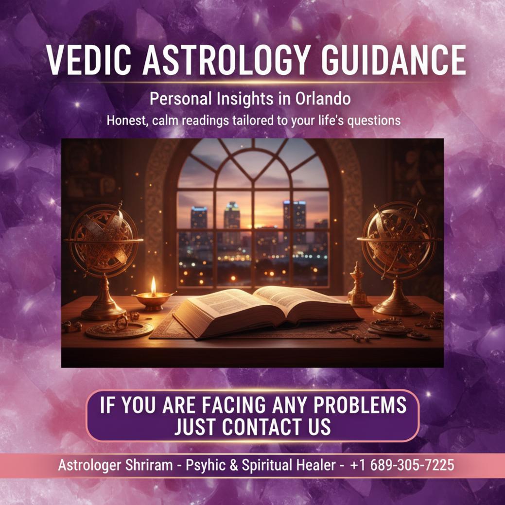 Looking for a Vedic Astrologer in Orlando, FL? peaceful vedic astrologer reading setup in Orlando FL office